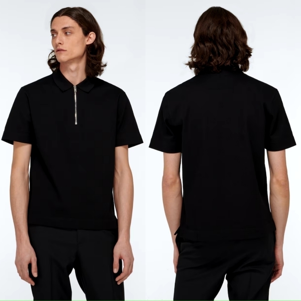 Auth! Givenchy zip logo polo shirt